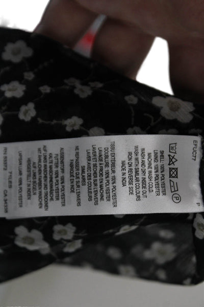 French Connection Womens Ameliea Crinkle 2 Maxi Dress Black White Size 0