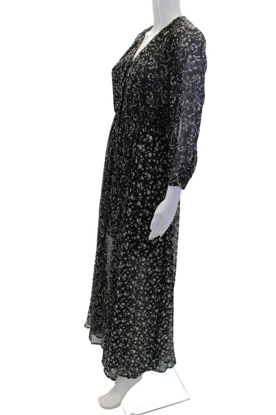 French Connection Womens Ameliea Crinkle 2 Maxi Dress Black White Size 2