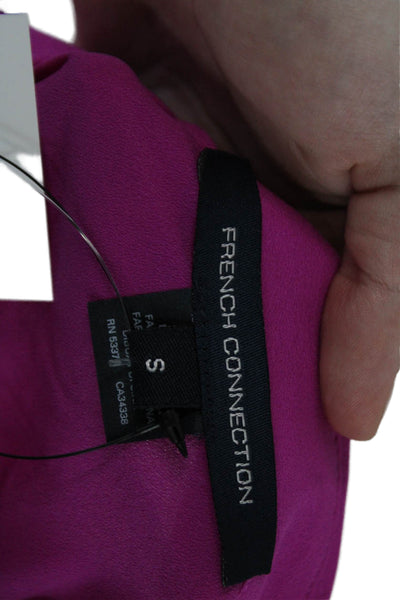 French Connection Womens Button-Down Top Pink Size S
