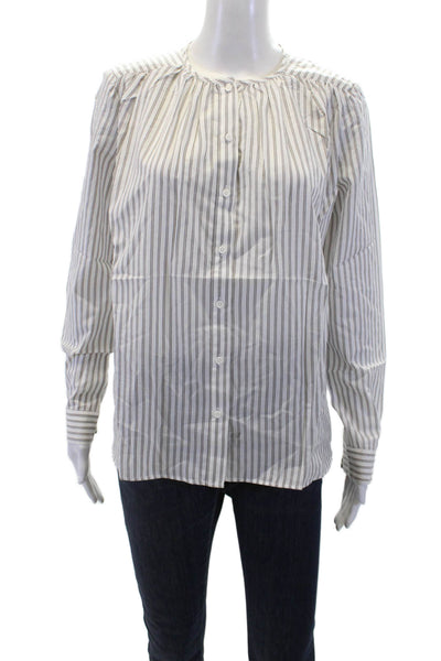 French Connection Womens Button-Down Top White Size XS