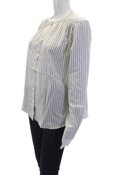 French Connection Womens Button-Down Top White Size XS