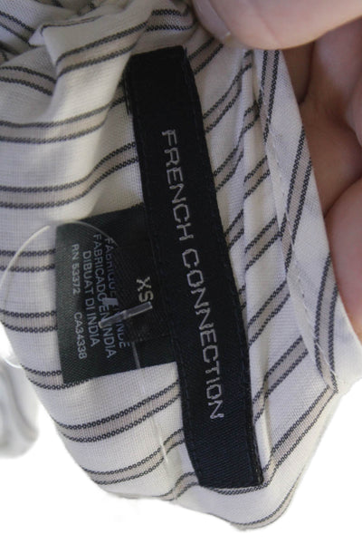 French Connection Womens Button-Down Top White Size XS