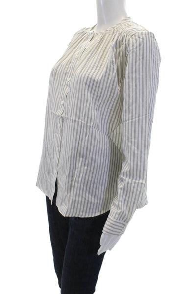 French Connection Womens Button-Down Top White Size S