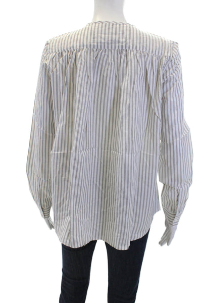 French Connection Womens Button-Down Top White Size S