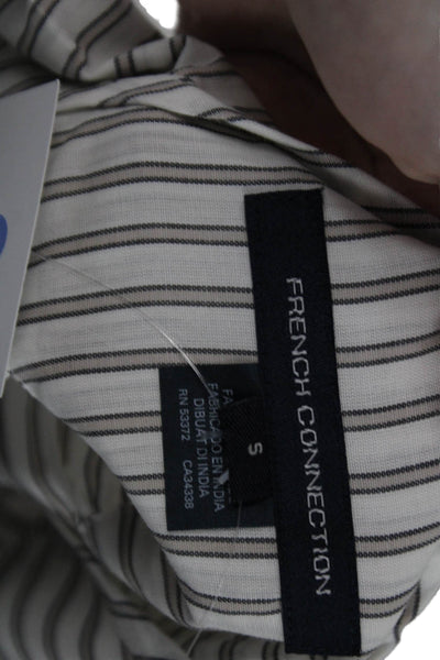 French Connection Womens Button-Down Top White Size S