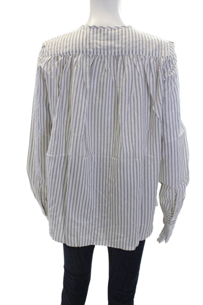 French Connection Womens Button-Down Top White Size M