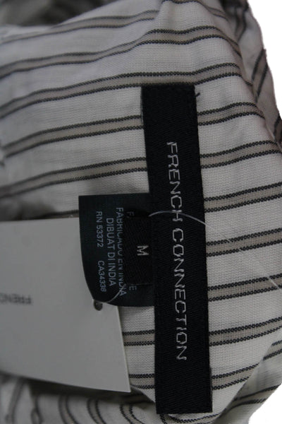French Connection Womens Button-Down Top White Size M