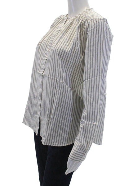 French Connection Womens Button-Down Top White Size L