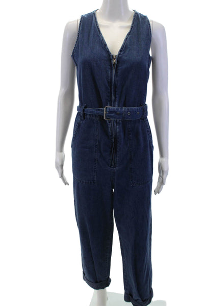 Rachel Comey X Target Womens Cuff Ankle Belt Denim Overalls Blue Size 2