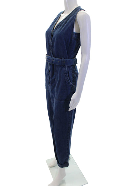 Rachel Comey X Target Womens Cuff Ankle Belt Denim Overalls Blue Size 2