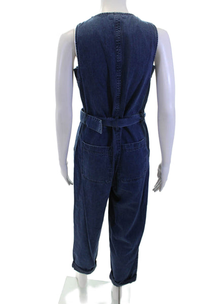 Rachel Comey X Target Womens Cuff Ankle Belt Denim Overalls Blue Size 2