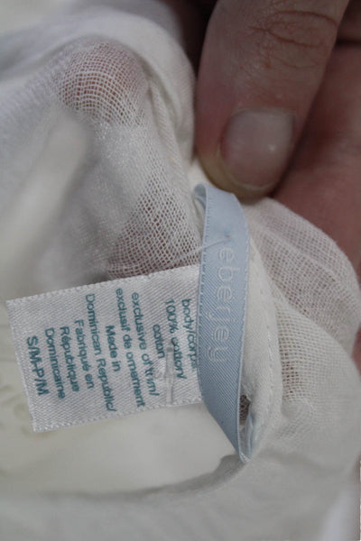 Eberjey Womens Swiss Dot A Line Tessa Dress White Cotton Size Small