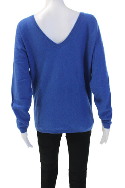 Vince Womens V-neck Long Sleeve Knit Casual Top Blue Size XS