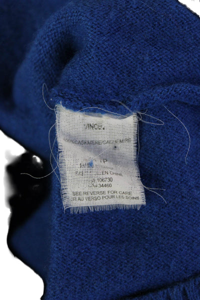 Vince Womens V-neck Long Sleeve Knit Casual Top Blue Size XS