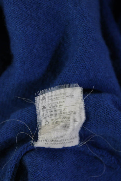 Vince Womens V-neck Long Sleeve Knit Casual Top Blue Size XS