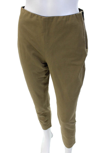 Everlane Womens Textured Lined Pleated Straight Leg Pants Tan Size S