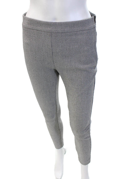 Ann Taylor Womens Textured Zip Colorblock Straight Leg Pants Gray Size 02