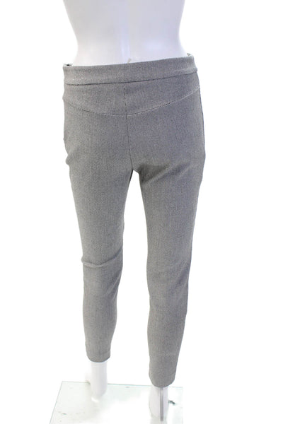 Ann Taylor Womens Textured Zip Colorblock Straight Leg Pants Gray Size 02
