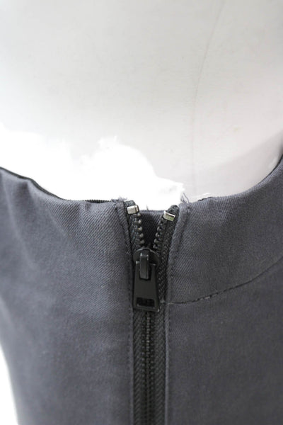 Everlane Womens Straight Leg Pleated Lined Pants Gray Size S