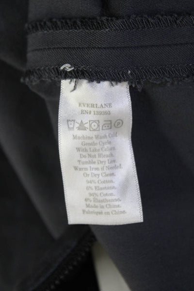 Everlane Womens Straight Leg Pleated Lined Pants Gray Size S