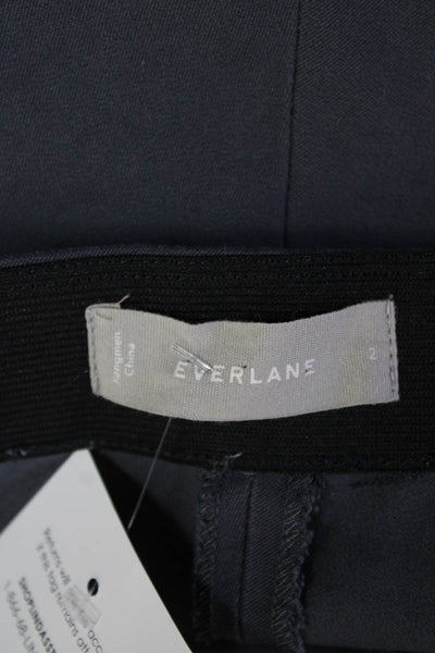 Everlane Womens Straight Leg Pleated Lined Pants Gray Size S
