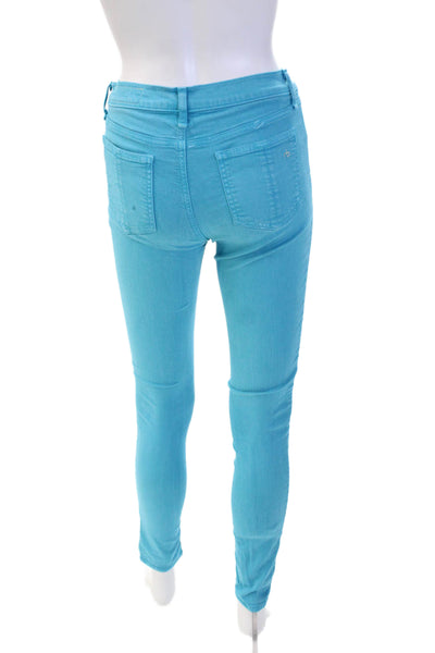 Rag & Bone Womens Zip Button Slim Leg Casual Pants Blue Size EUR 26