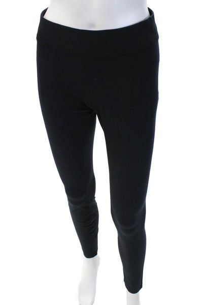 Helmut Lang Womens Textured Pleated Lined Slim Leg Pants Navy Size S