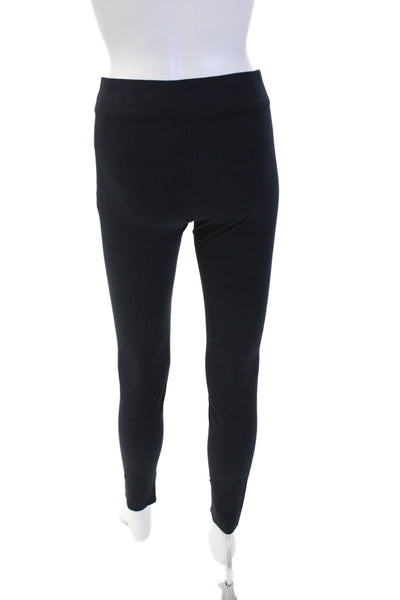 Helmut Lang Womens Textured Pleated Lined Slim Leg Pants Navy Size S