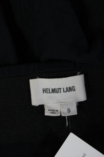 Helmut Lang Womens Textured Pleated Lined Slim Leg Pants Navy Size S