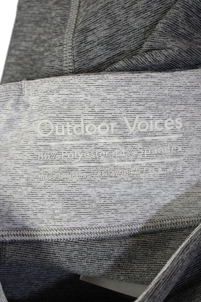 Outdoor Voices Womens Heathered Mid-Rise Activewear Leggings Gray Size XS