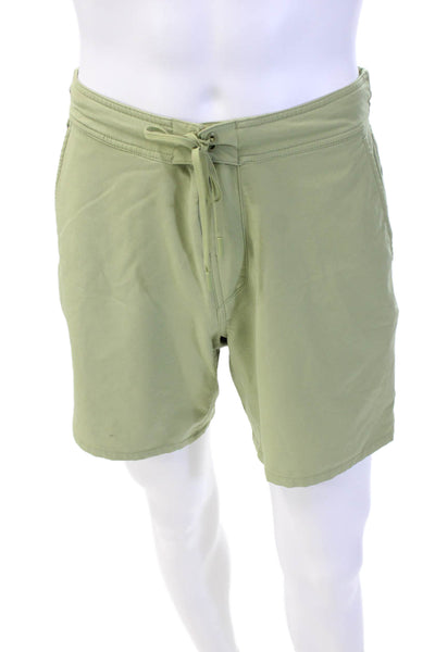 Ten Thousand Mens Elastic Waist Three Pocket Activewear Shorts Green Size S