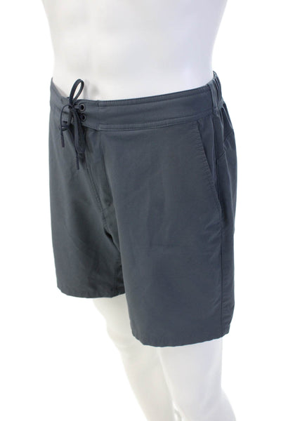 Ten Thousand Mens Elastic Waist Three Pocket Activewear Shorts Gray Size S