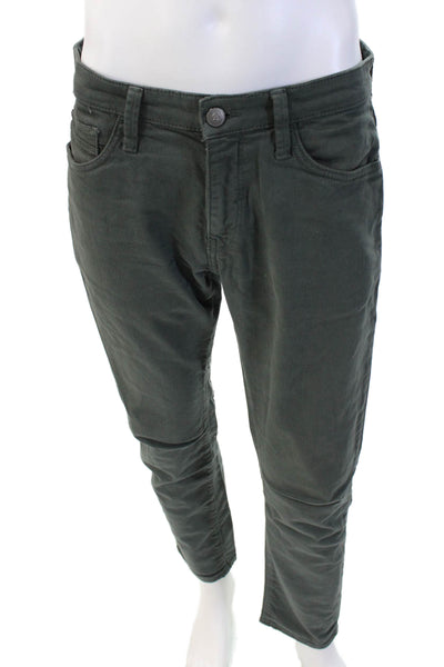Mavi Jeans Mens Denim Five Pocket Skinny Jeans Green Size S
