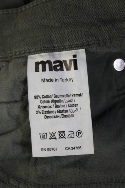 Mavi Jeans Mens Denim Five Pocket Skinny Jeans Green Size S