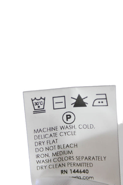 Enza Costa Womens Linen Everywhere Straight Leg Casual Pants White Size L