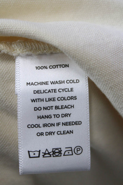 Lilla P Womens Contrast Trimmed Snapped Buttoned Cropped Jacket Beige Size XL