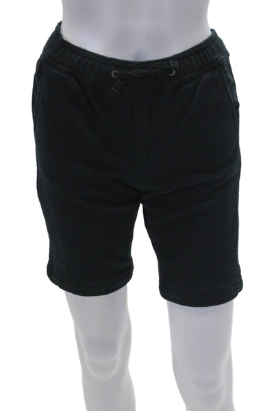 DL1961 Womens Cotton Drawstring Lined Sweat Shorts Black Size 14