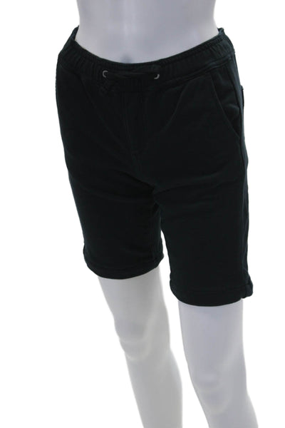 DL1961 Womens Cotton Drawstring Lined Sweat Shorts Black Size 14