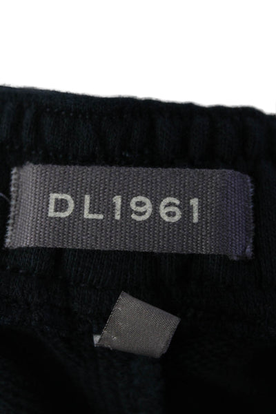 DL1961 Womens Cotton Drawstring Lined Sweat Shorts Black Size 14