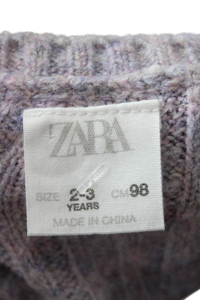Zara Toddlers Long Sleeve Button Knit Sweater Pink Size 2-3Y