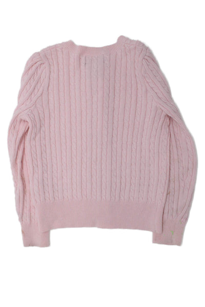 Polo Ralph Lauren Blue Label Girls Button Up Knit Cardigan Pink Size 5