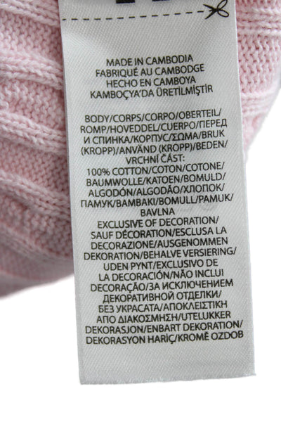 Polo Ralph Lauren Blue Label Girls Button Up Knit Cardigan Pink Size 5