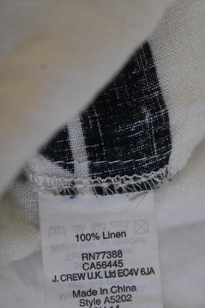 J Crew Womens Button-Up Blouse White Size S