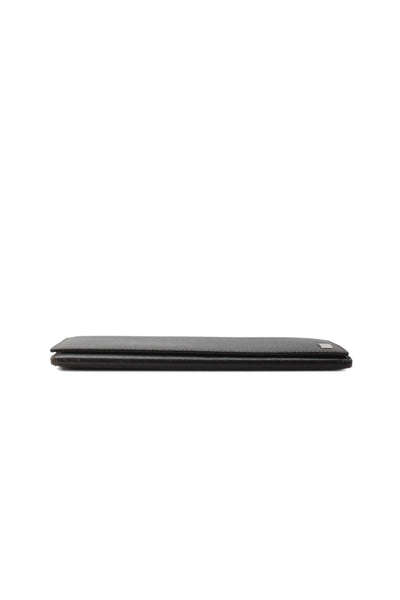 Dunhill Mens Leather Zip Bi-Fold Wallet Black
