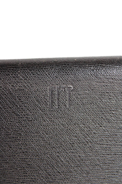 Dunhill Mens Leather Zip Bi-Fold Wallet Black