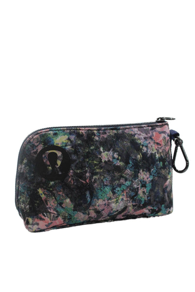 Lululemon Womens Abstract Print Zip Makeup Case Black Multicolor