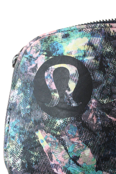 Lululemon Womens Abstract Print Zip Makeup Case Black Multicolor