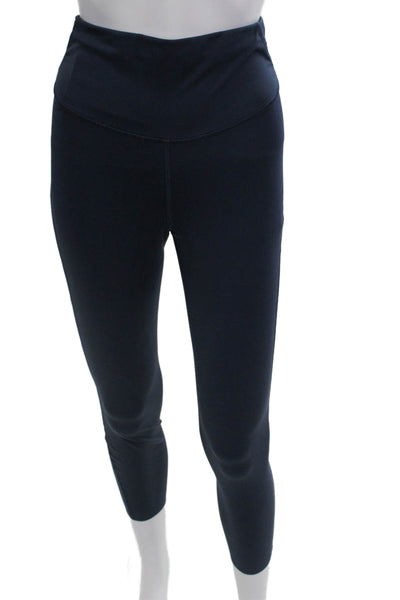 Lululemon Womens Textured Lined Skinny Leggings Navy Size M