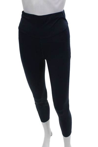 Lululemon Womens Textured Lined Skinny Leggings Navy Size M