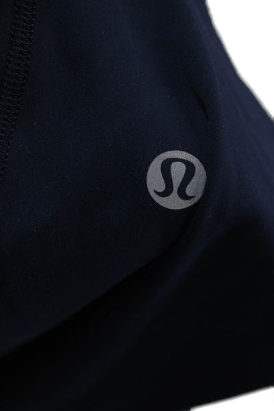Lululemon Womens Textured Lined Skinny Leggings Navy Size M